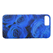 Blau blühende Blumen blauer Rose Case-Mate iPhone Hülle (Rückseite (Horizontal))