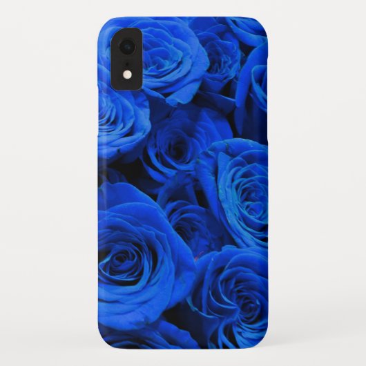 Blau blühende Blumen blauer Rose Case-Mate iPhone Hülle (Rückseite)