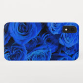 Blau blühende Blumen blauer Rose Case-Mate iPhone Hülle (Rückseite (Horizontal))