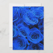 Blau blühende Blumen blauer Rose Einladung (Rückseite)