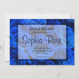 Blau blühende Blumen blauer Rose Einladung