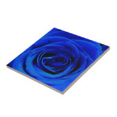 Blau blühende Blumen blauer Rose Fliese (Seite)