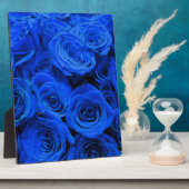 Blau blühende Blumen blauer Rose Fotoplatte (Seite)