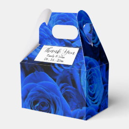 Blau blühende Blumen blauer Rose Geschenkschachtel