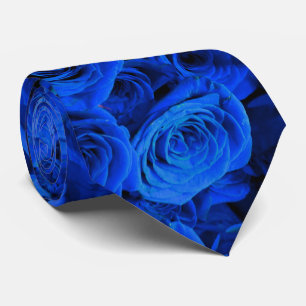 Blau blühende Blumen blauer Rose Krawatte