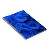 Blau blühende Blumen blauer Rose Notizblock (Rechte Seite)