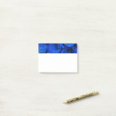 Blau blühende Blumen blauer Rose Post-it Klebezettel (Auf Schreibtisch)
