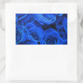 Blau blühende Blumen blauer Rose Rechteckiger Aufkleber (Tasche)