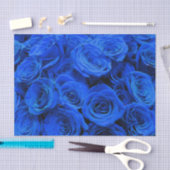 Blau blühende Blumen blauer Rose Seidenpapier (Handwerk)