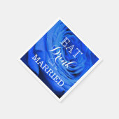 Blau blühende Blumen blauer Rose Serviette (Ecke)