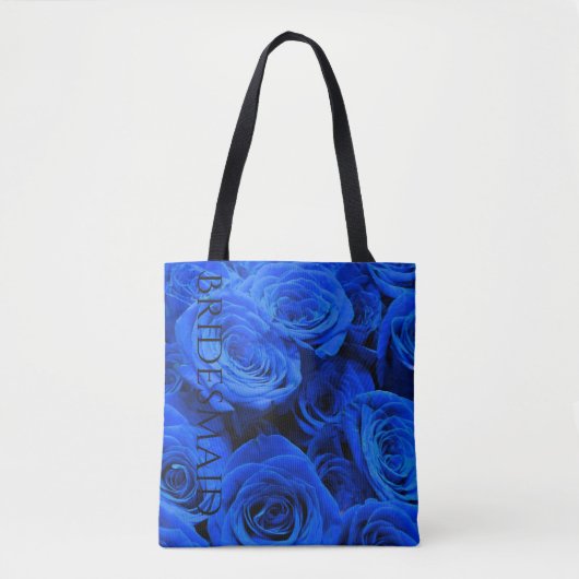 Blau blühende Blumen blauer Rose Tasche (Vorderseite)
