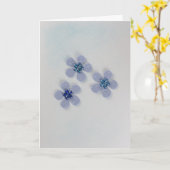 Blau blühende Blumen mit glänzender Dekoration Karte (Gelbe Blume)