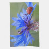 Blau blüht geschirrtuch (Vertikal)