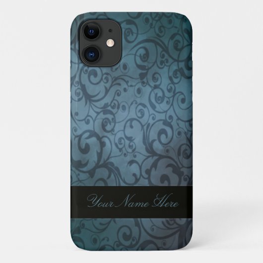 Blau blüht personalisiertes Case-Mate iPhone hülle (Rückseite)
