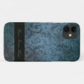 Blau blüht personalisiertes Case-Mate iPhone hülle (Rückseite (Horizontal))