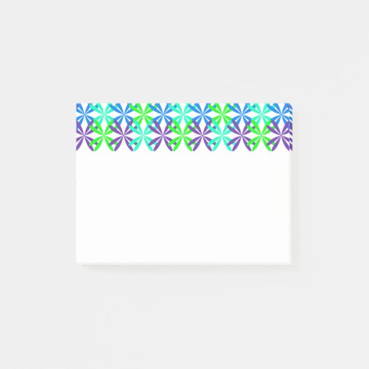 Blau blüht post-it klebezettel (Vorderseite)