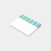 Blau blüht post-it klebezettel (angewinkelt)