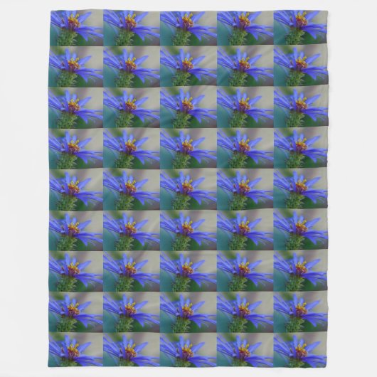 Blau blüht Wiesenfeldgarten-Blumenblattreben Fleecedecke (Vorderseite)