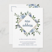 Blau-Blümchen | Ankündigung Postkarte (Vorne/Hinten)