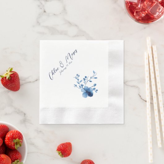 Blau, Blume Blossom, klein, Serviette (Beispiel)