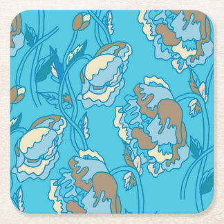 Blau, Blume, natürlich, Peak, Geschenk, elegant, Rechteckiger Pappuntersetzer