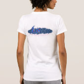 Blau-Blumen Durchmesserdes los! T-Shirt (Rückseite)