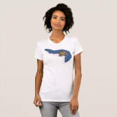 Blau-Blumen Durchmesserdes los! T-Shirt (Vorne ganz)