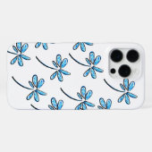 blau blumig iPhone hülle (Rückseite (Horizontal))