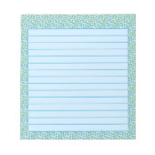 Blau blumig notizblock (Vorderseite)