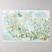 Blau botanisch poster (Vorne)