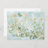 Blau botanisch postkarte (Vorne/Hinten)