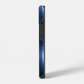 Blau & Braun gestreift iPhone Hülle (Linke Seite)