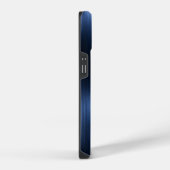 Blau & Braun gestreift iPhone Hülle (Rechte Seite)