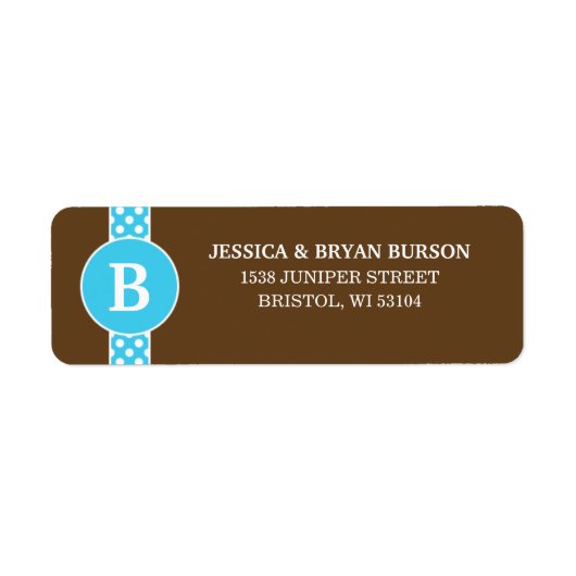 Blau/braun Mit Monogramm Farbtöne (Vorne)