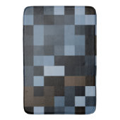 blau, braun, Stoff, Textilien, Design, kariert, Badematte (Vorderseite Vertikal)