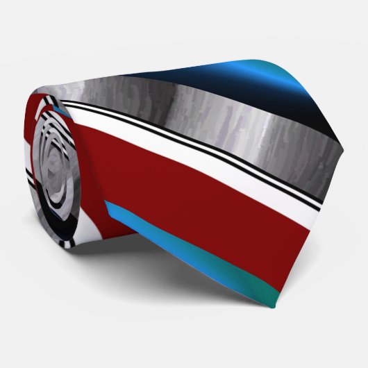 Blau-braune Krawatte (Gerollt)