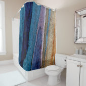 Blau-braune Lackoberfläche Duschvorhang (Beispiel)