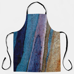 Blau-braune Lackoberfläche Schürze