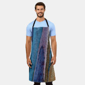 Blau-braune Lackoberfläche Schürze (Getragen)