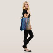 Blau-braune Lackoberfläche Tasche (Am Model)