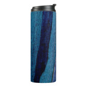 Blau-braune Lackoberfläche Thermosbecher (Nach links gedreht)