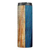Blau-braune Lackoberfläche Thermosbecher (Rückseite)