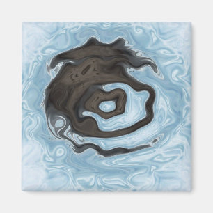 blau-braune Wirbel-Magnet Magnet