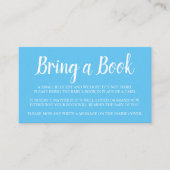 Blau Bringen Sie eine Babyduschkarte für das Buch Begleitkarte (Vorderseite)