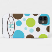 Blau, Brown und grüner Monogramm iPhone 5 Kasten Case-Mate iPhone Hülle (Rückseite (Horizontal))