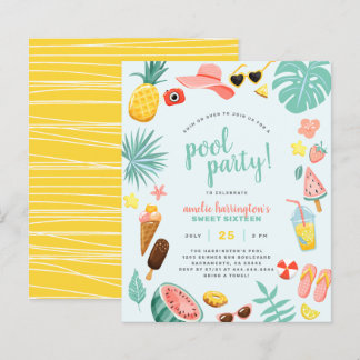 Blau | Budget Ananas Tropical Pool Party
