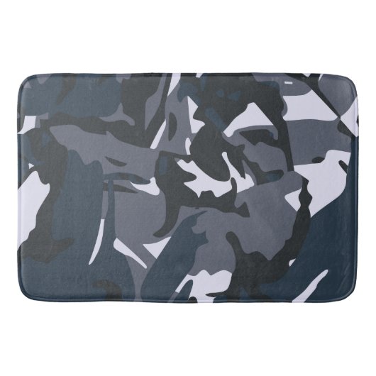 Blau Camou  Badematte (Vorderseite)