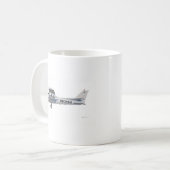 Blau Cessnas 172 Skyhawk Kaffeetasse (Vorderseite Links)