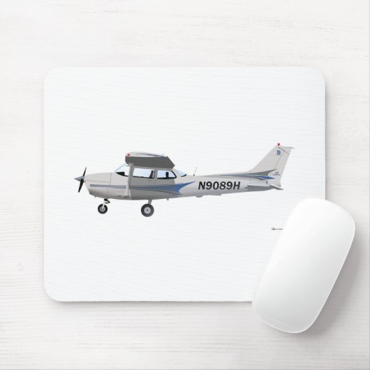 Blau Cessnas 172 Skyhawk Mousepad (Mit Mouse)