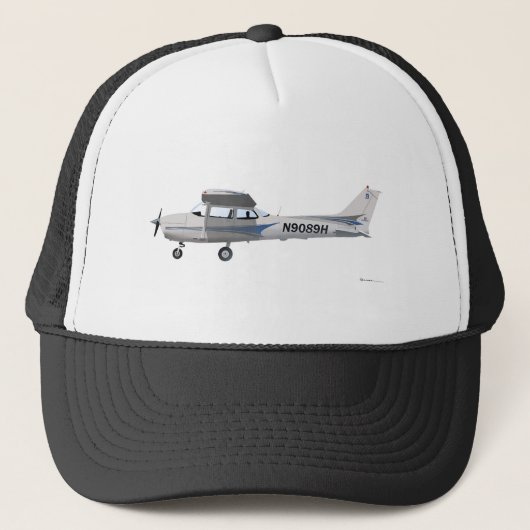 Blau Cessnas 172 Skyhawk Truckerkappe (Vorderseite)